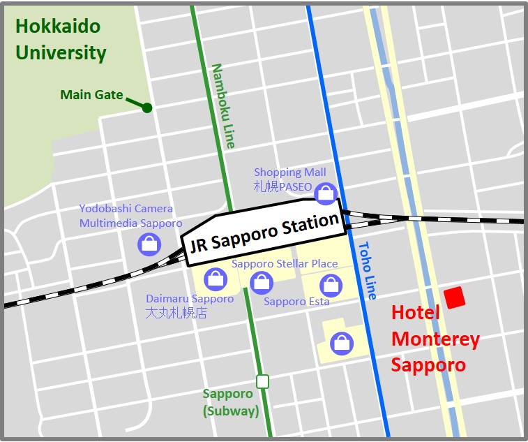 Map of Hotel Gracery Sapporo